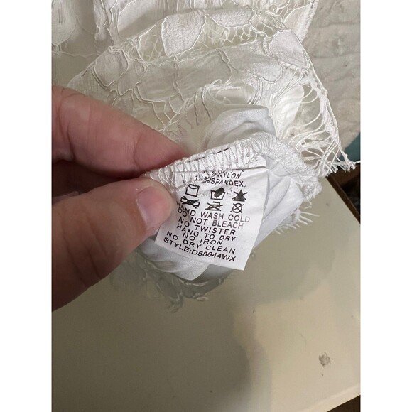 Boutique White Lace Knee Length Dress Bella and Bloom Boutique - Picture 4 of 8